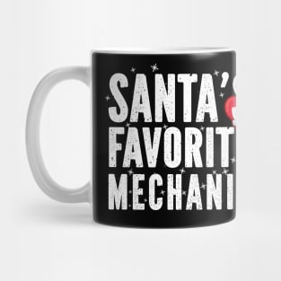 Santa's Favorite Mechanic Christmas Mug